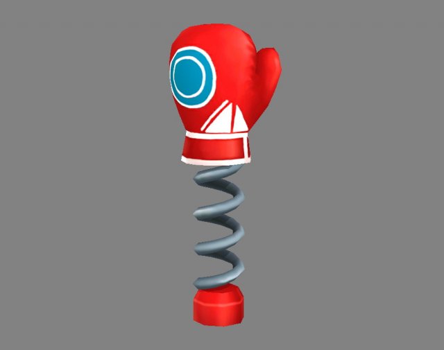 cartoon spring gloves - trick toy 3D Модель .c4d .max .obj .3ds .fbx .stl .blend 