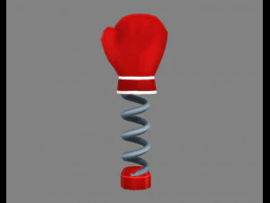 cartoon spring gloves - trick toy 3D Model