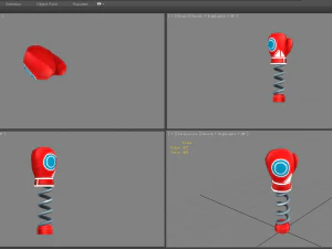 cartoon spring gloves - trick toy 3D Model