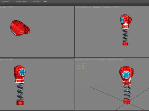 cartoon spring gloves - trick toy 3D Model