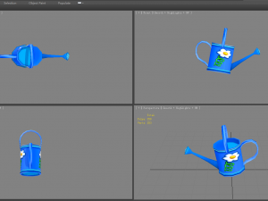 cartoon watering can - spray bottle 3Dモデル