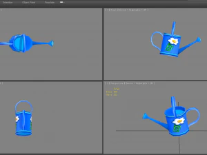 cartoon watering can - spray bottle 3D Model