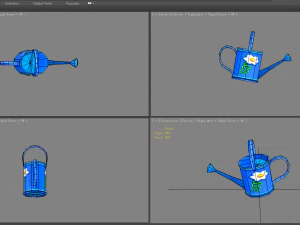 cartoon watering can - spray bottle 3D Model