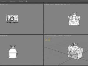 cartoon crown silver treasure chest - metal treasure box Model 3D