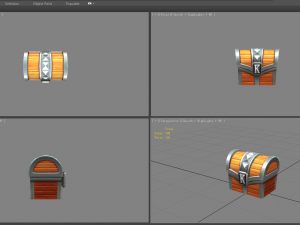 cartoon metal treasure chest - wooden chest 3D 模型