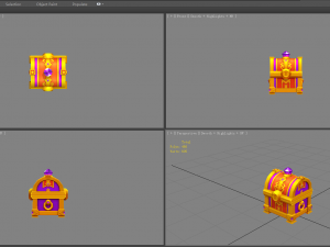 cartoon amethyst treasure chest 3D Модель