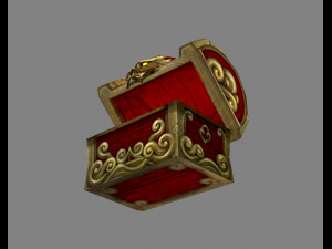 chinese dragon treasure box b - treasure chest 3D Model