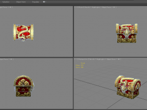 chinese dragon treasure box b - treasure chest 3D Model