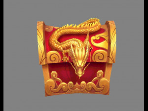 chinese dragon treasure box a - treasure chest 3D Model