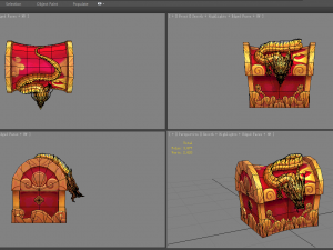 chinese dragon treasure box a - treasure chest 3D Model