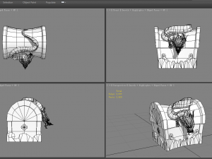chinese dragon treasure box a - treasure chest 3D Model