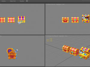 cartoon crystal treasure chest 3D-Modell
