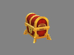 cartoon chinese treasure chest 3Dモデル
