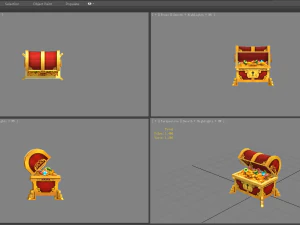 cartoon chinese treasure chest 3D Model