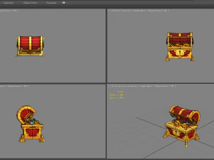 cartoon chinese treasure chest 3D Model