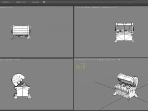 cartoon chinese treasure chest 3D Model