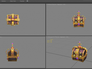 cartoon crown treasure chest 3D Model