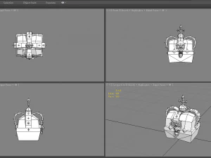 cartoon crown treasure chest 3D Model