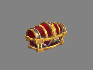 cartoon treasure chest 3D Model