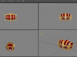 cartoon treasure chest 3D Model