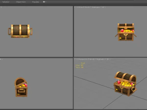 opened treasure chest 3D Model