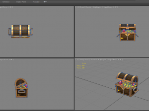 opened treasure chest 3Dモデル