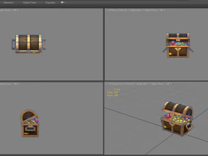 opened treasure chest 3D Model