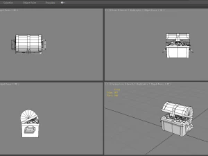 opened treasure chest 3D Model