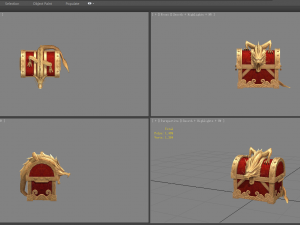 chinese dragon treasure box c - treasure chest Model 3D