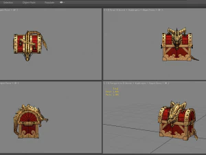 chinese dragon treasure box c - treasure chest 3D Model