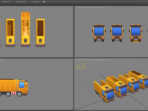 cartoon truck - engineering truck Modèle 3D
