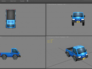 cartoon light truck cart 3D Model