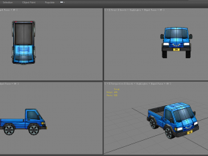 cartoon light truck cart 3D Model