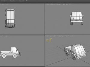 cartoon light truck cart 3D Model