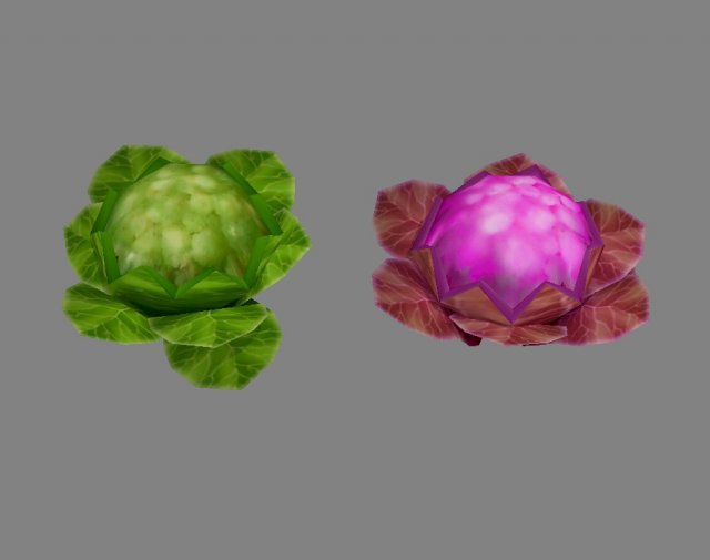 cartoon cauliflower -vegetables Modelo 3D .c4d .max .obj .3ds .fbx .stl .blend 