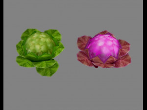 cartoon cauliflower -vegetables 3D 모델