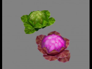 cartoon cauliflower -vegetables Modelo 3D