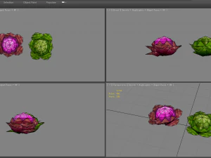 cartoon cauliflower -vegetables 3D Model