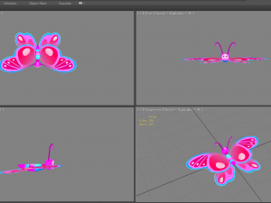 cartoon butterfly - purple 3D Модель