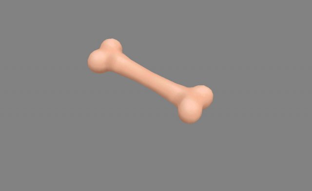 cartoon puppy bone toy 3D Model .c4d .max .obj .3ds .fbx .stl .blend 