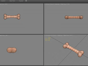 cartoon puppy bone toy 3D Model