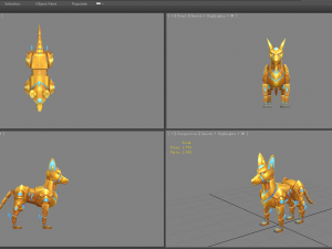 cartoon robot dog - mecha wolf - electronic dog - metal dog 3D Model