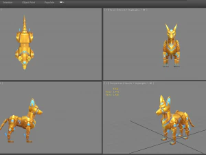 cartoon robot dog - mecha wolf - electronic dog - metal dog 3D Model