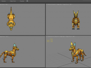 cartoon robot dog - mecha wolf - electronic dog - metal dog 3D Model