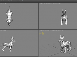 cartoon robot dog - mecha wolf - electronic dog - metal dog 3D Model