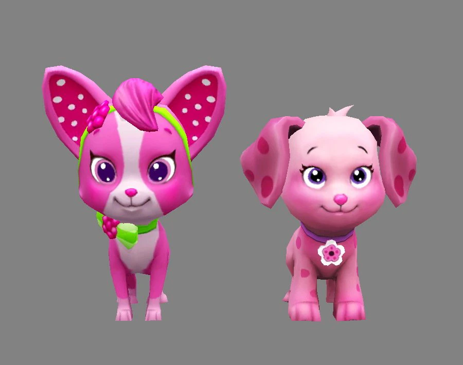 cartoon puppy - purple female dog - pet dog 3D Model .c4d .max .obj .3ds .fbx .stl .blend 