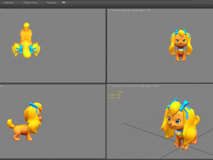 cartoon puppy - yellow female dog - pet dog Modèle 3D