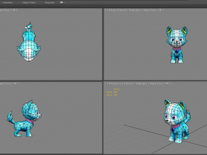 cartoon puppy - blue male dog - pet dog 3D Model