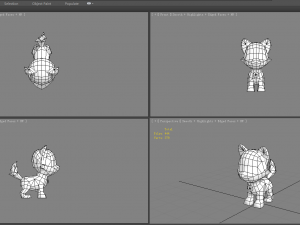 cartoon puppy - blue male dog - pet dog 3D Model