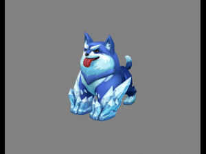 cartoon husky - ice dog 3D 模型